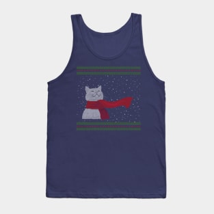 Knitted Snowcat (white) Tank Top